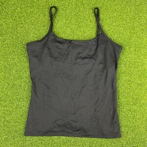 So Real So Right Juniors Black Adjustable Strap Built in Bra Tank Top Sz L